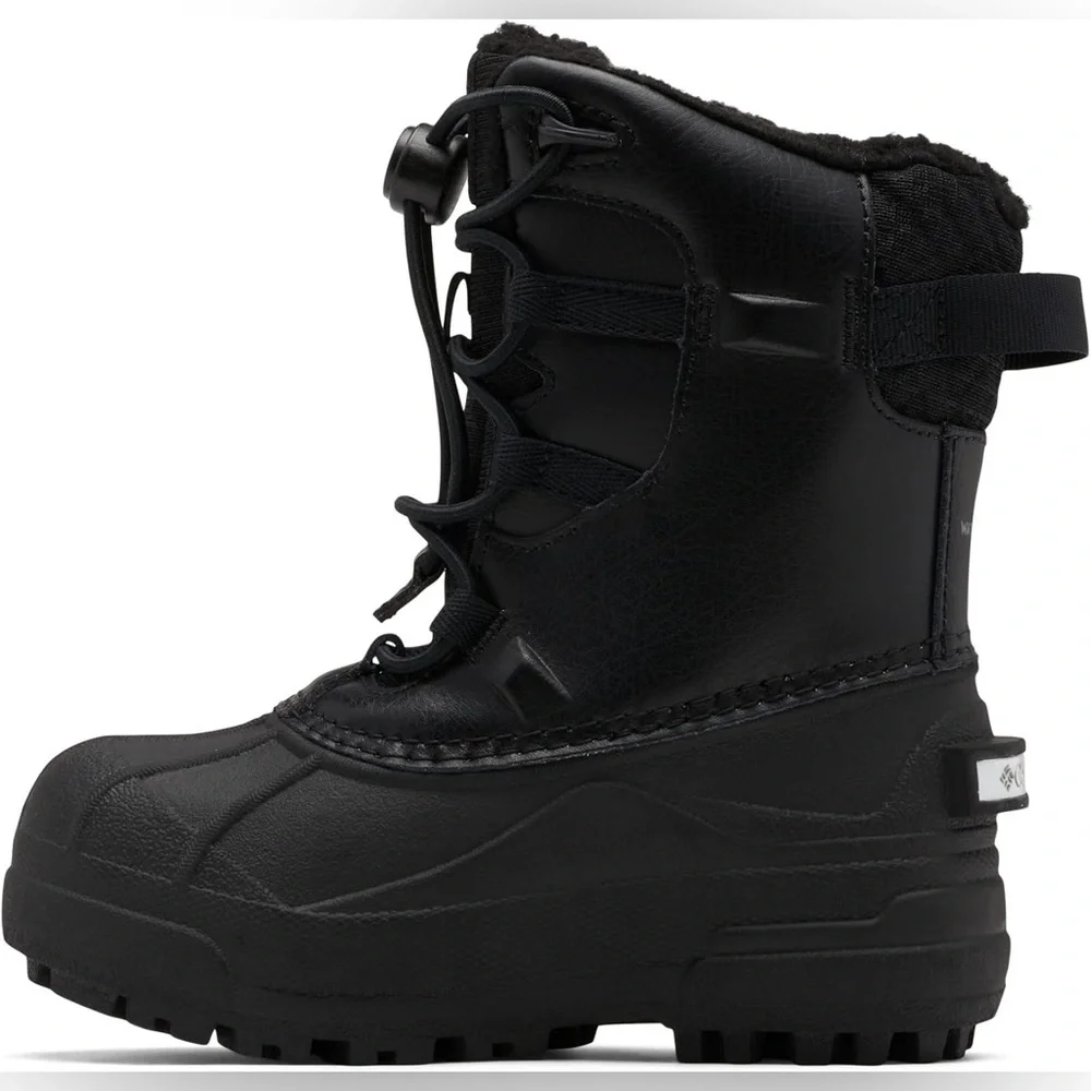NWT Columbia Youth Bugaboot Celsius Insulated Waterproof Snow Boot, Blk/Graphite